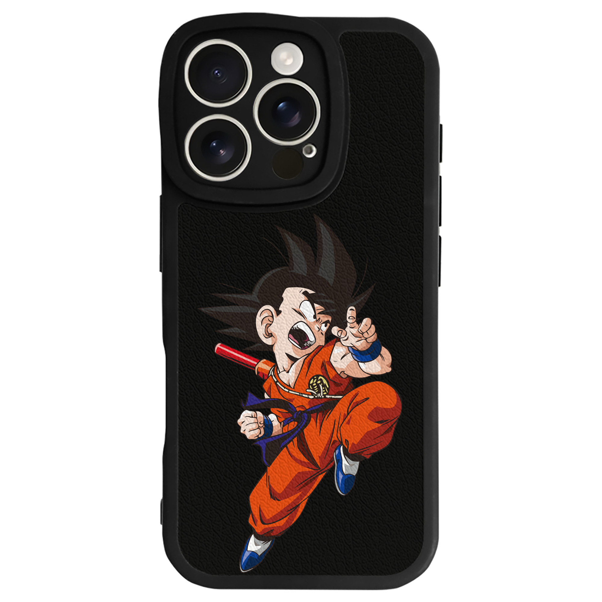 （画像用） ドラゴンボール 孫悟空（そん ごくう）Son Goku カカロット DRAGON BALL Kakarotto 【iPhone 16シリーズ対応】シリコンスマホケース（レザー調） 材質：シリコン